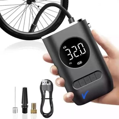 Bomba Calibrador Dk Portátil Para Pneus Carro Bike Bicicleta Moto Bola Recarregável - Foto 3