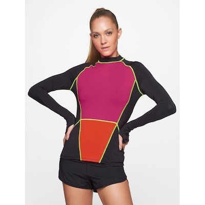 Camiseta Body For Sure Manga Longa Lisa Beach Sports - Feminina - Foto 1