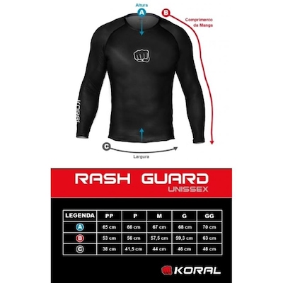 Rash Guard Koral Manga Longa Kombat - Masculino - Foto 5