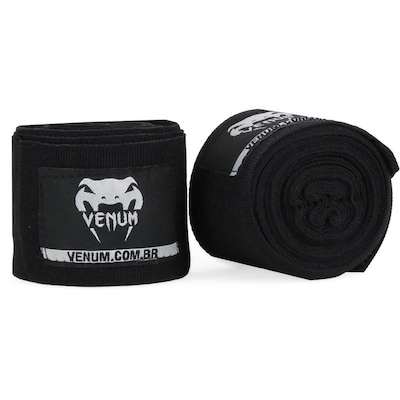 Kit Box Venum New Impact Evo Luva Bandagem E Bucal Preto - Foto 4