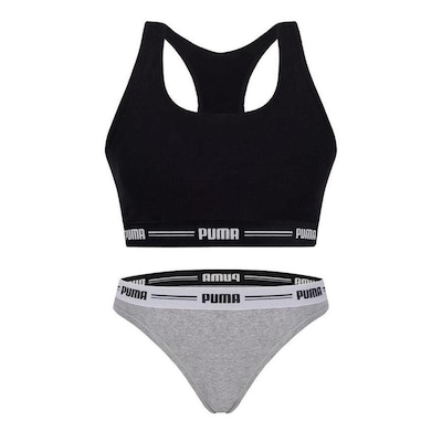 Kit Top Puma Nadador + Calcinha Biquíni - Feminino - Foto 1