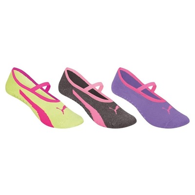 Kit Meias Puma Sapatilha Pilates Antiderrapante - 3 Pares - Feminina - Foto 2