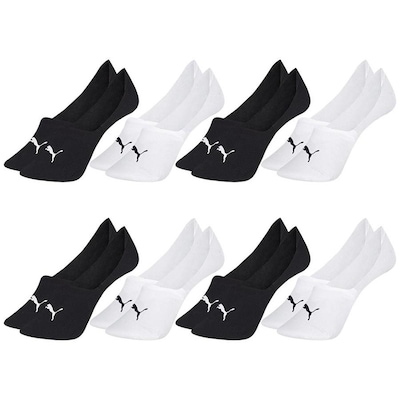 Kit Meias Puma Sapatilha Invisível - 8 Pares - Feminina - Foto 1