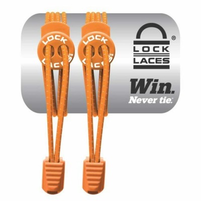 Cadarço Elástico Lock Laces Laranja - Foto 2