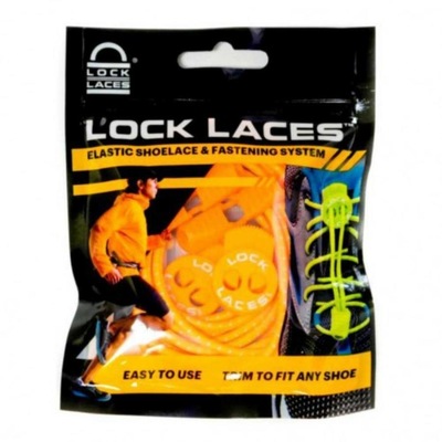 Cadarço Elástico Lock Laces Laranja - Foto 3