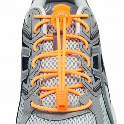 Cadarço Elástico Lock Laces Laranja - Foto 1