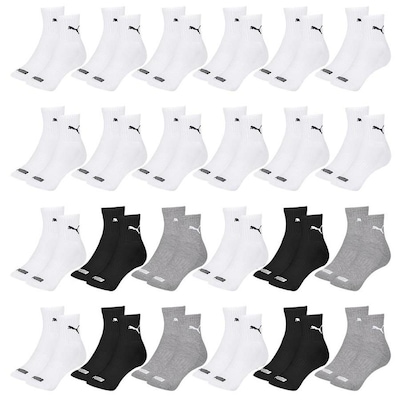 Kit Meia Cano Médio Puma Esportiva - 24 Pares - Feminino - Foto 1