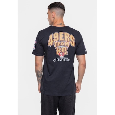Camiseta Mitchell & Ness Masculina Superbowl Champ San Francisco 49Ers Preta - Mitchell & Ness - Foto 2