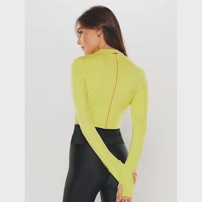 Blusa Cropped Body For Sure Manga Longa U.V - Feminina - Foto 3