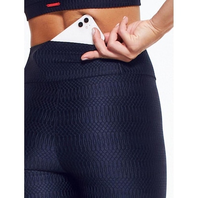 Calça Legging Bodyforsure Texturizada Nature - Feminina - Foto 4