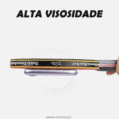Kit Tênis de Mesa Gold Sports Boli 6.0 Series - 2 Raquetes 6 Star Profissional + 1 Mesh Bag - Foto 4