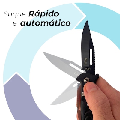 Kit Canivete Taue Auto Trava Militar Saque Rápido - 5 Unidades - Foto 4