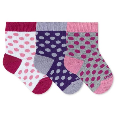 Kit 3 Pares Meia Bebê Mash Infantil Estampada Algodão Punho - Foto 1