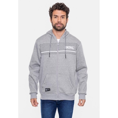Jaqueta De Moletom Com Capuz Fatal Fashion Basic Canguru - Masculina - Foto 2