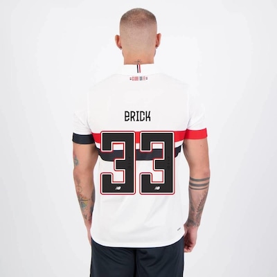 Camisa do São Paulo I 2024 New Balance 33 Erick - Masculina - Foto 1