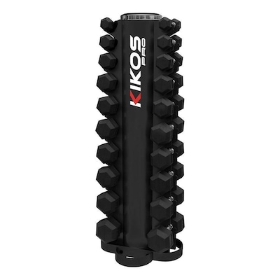 Torre de Halter Kikos Sextavado Emborrachado de 1 a 10Kg - Foto 3