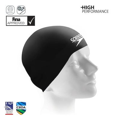 Touca de Natação Speedo Competitiva  Em Silicone Fastshark - Adulto - Foto 2