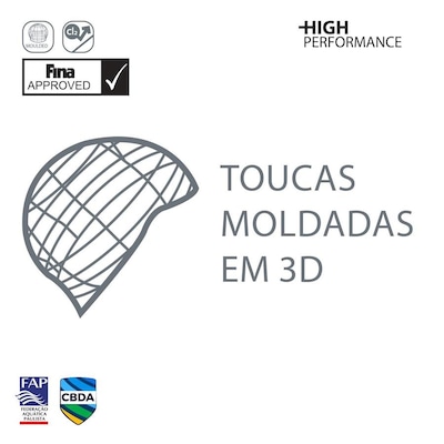 Touca de Natação Speedo Competitiva  Em Silicone Fastshark - Adulto - Foto 3