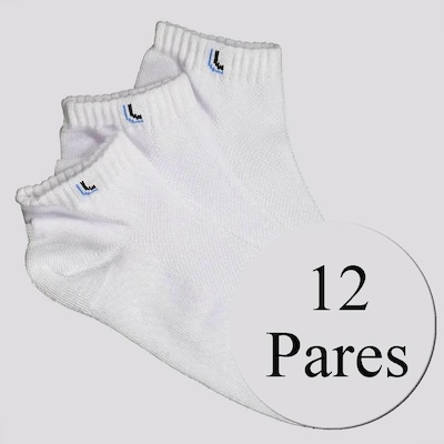 Kit Meias Lupo Walk Cano Curto - 12 Pares - Adulto - Foto 1