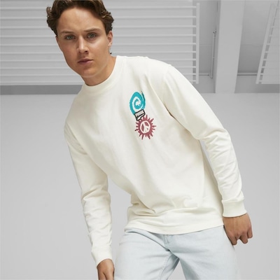 Camiseta Manga Longa Puma Downtown - Masculina - Foto 3