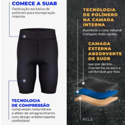 Bermuda Térmica SML Treino Academia Ciclismo - Masculino - Foto 4