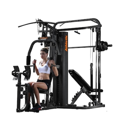 Estação Funcional Trainer Athletic 2400Ms com 67,5Kg +40 Exercícios - Foto 6