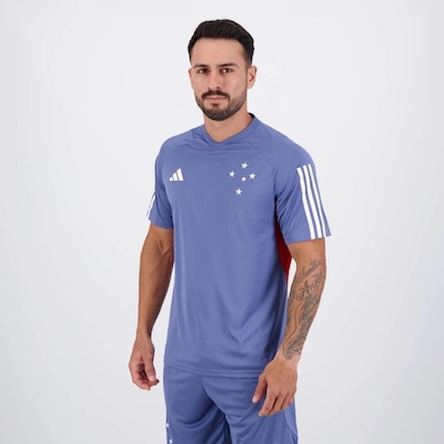 Camisa do Cruzeiro Treino Atleta 2024 adidas - Masculina - Foto 3