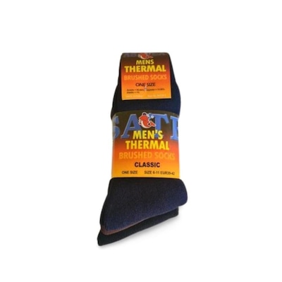 Meia Térmica Asatex Masculina Frio Intenso Cores Kit 3 Pares Cano Alto Viagens Neve Profissional - Foto 3