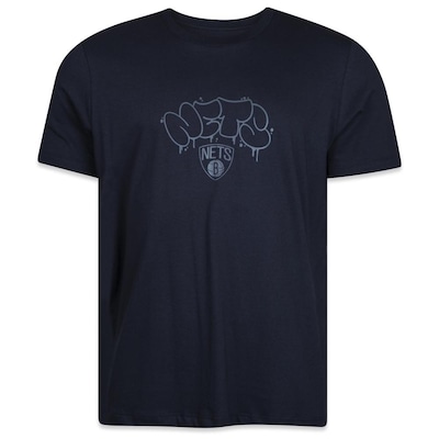 Camiseta New Era Regular Brooklyn Nets Hiphop - Masculina - Foto 1