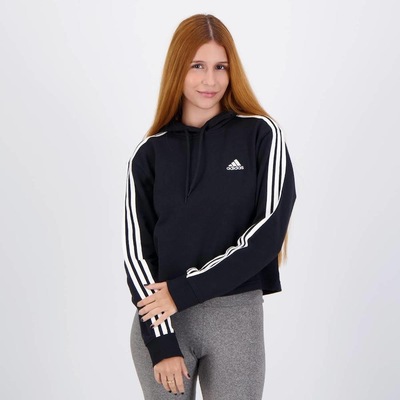 Blusão de Moletom com Capuz adidas 3 Stripes - Feminino - Foto 2
