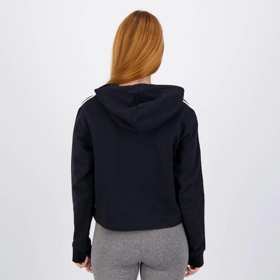Blusão de Moletom com Capuz adidas 3 Stripes - Feminino - Foto 4
