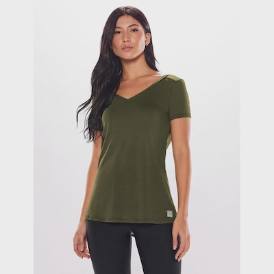 Camiseta Bodyforsure Decote Essentials - Feminina - Foto 1