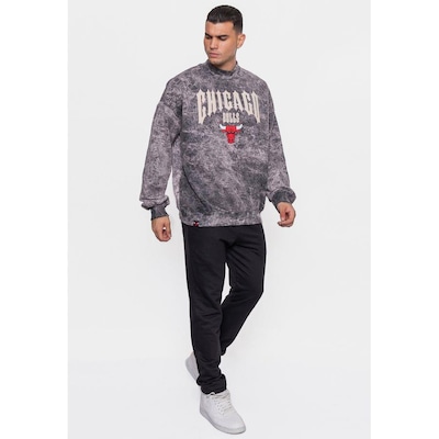 Blusão De Moletom Com Capuz Gothic Team Chicago Bulls - Masculino - Foto 5