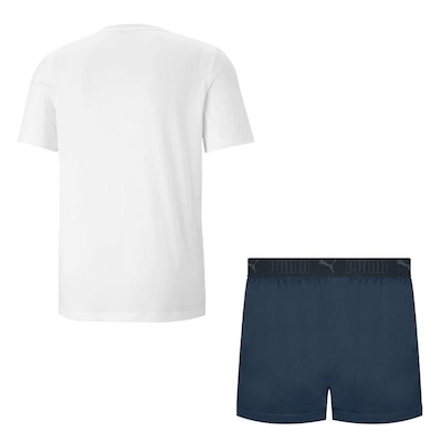 Pijama Puma Camiseta + Samba Canção - Masculino - Foto 2