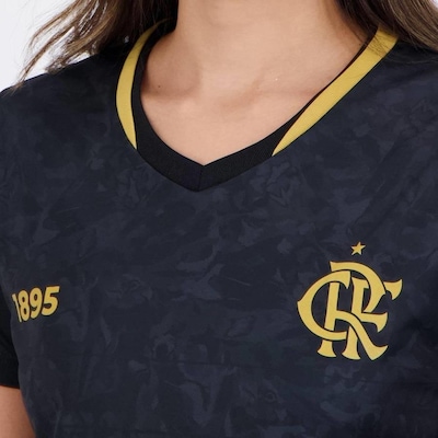 Camisa do Flamengo Braziline Brook Feminina Preta - Foto 2