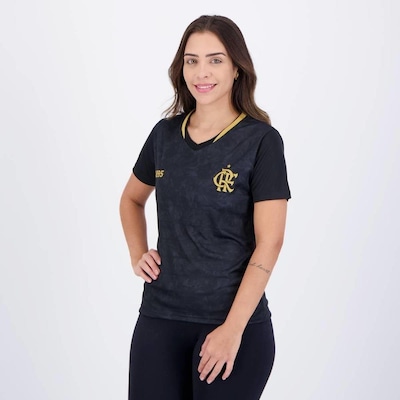 Camisa do Flamengo Braziline Brook Feminina Preta - Foto 6