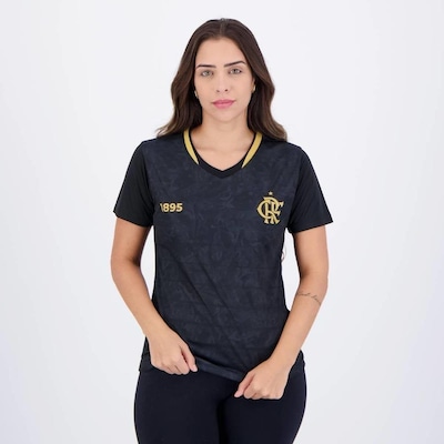 Camisa do Flamengo Braziline Brook Feminina Preta - Foto 1