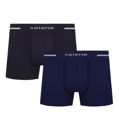 Kit Cuecas Boxer Selene sem Costura - 2 Unidades - Masculina - Foto 1