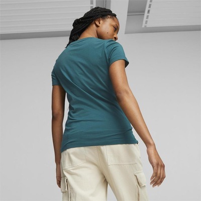 Camiseta Feminina Puma Manga Curta Essentials Logo Tee - Foto 3