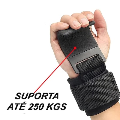 Luva Gancho Gold Sports Strap Pro Strong Pull Ups - Adulto - Foto 2
