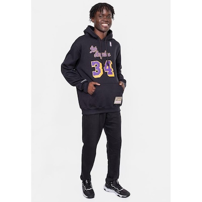 Blusão De Moletom Com Capuz Mitchell & Ness Nba Shaquille O''''Neal Los Angeles Lakers - Masculino - Foto 5