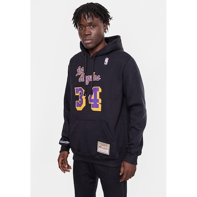 Blusão De Moletom Com Capuz Mitchell & Ness Nba Shaquille O''''Neal Los Angeles Lakers - Masculino - Foto 1