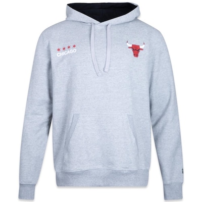 Blusão de Moletom New Era Canguru Fechado Chicago Bulls Winter Sports - Masculino - Foto 1