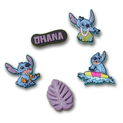 Kt Jibbitz Crocs Stitch Tropical Pack com 5 Peças - Foto 1