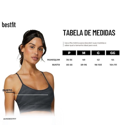Top Sustentação com Bojo Enfim Ajustável - Feminino - Foto 3