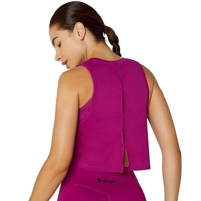 Camiseta Regata Alto Giro Croppes - Feminina - Foto 2