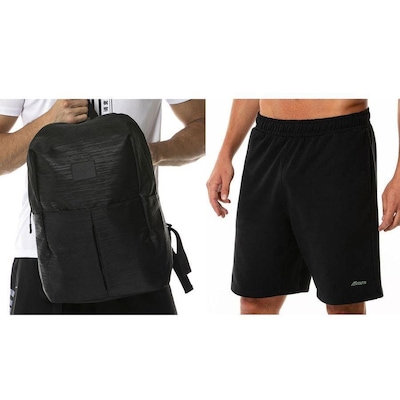 Kit 1 Bermuda Mizuno Casual Eco + 1 Mochila Top - Masculino - Foto 1