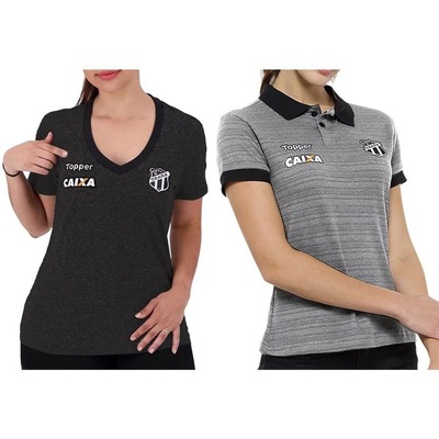 Kit Camisa do Ceará 2018 Topper - 2 Unidades - Feminino - Foto 1