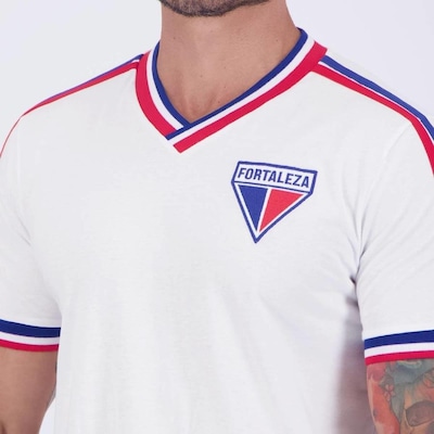 Camisa Fortaleza Retrô Branca Leão 1918 - Masculina - Foto 3