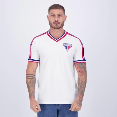 Camisa Fortaleza Retrô Branca Leão 1918 - Masculina - Foto 4